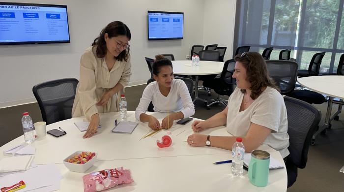 student in a workshop